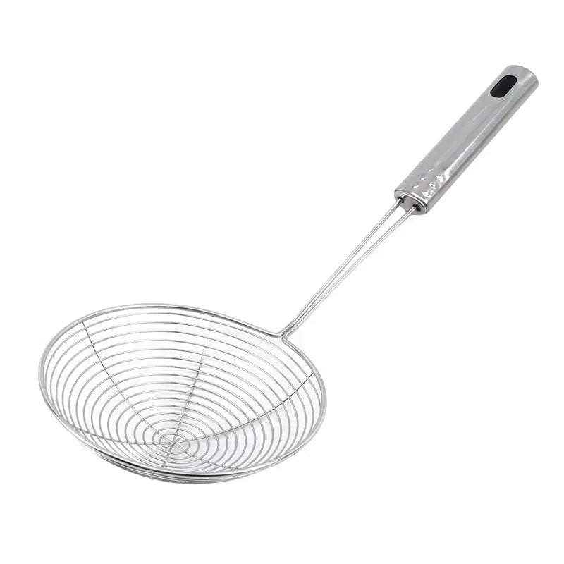 Stainless Steel Skimmer Solid Spider Strainer Ladle Stainless Steel Kitchen Utensil Tool French Fries Fish Frying Utensil Smart Nest Gadgets