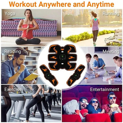 Smart EMS Wireless Muscle Stimulator Fitness Trainer Abdominal Training Electric Stickers Body Massager