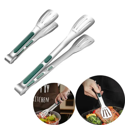 Stainless Steel Food Clip  Steel Food Tongs Meat Salad Bread Clip Barbecue Grill Buffet Clamp Cooking Tools Kitchen Accessories Smart Nest Gadgets