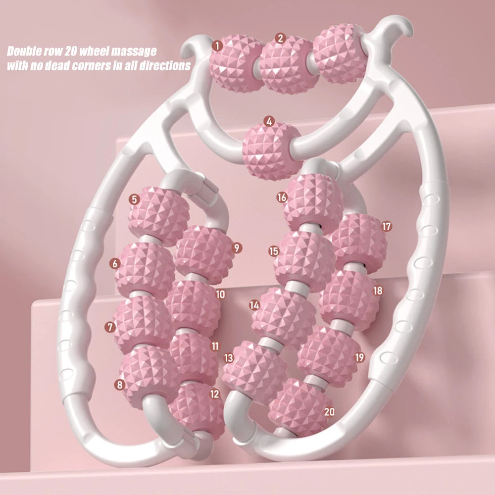 Leg Massager Multi-functional 12 Wheels Full-coverage Massage Roller for Arm Waist Leg Muscle Relaxation Manual Massage Machine