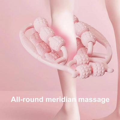 Leg Massager Multi-functional 12 Wheels Full-coverage Massage Roller for Arm Waist Leg Muscle Relaxation Manual Massage Machine
