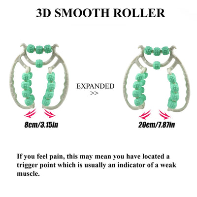 Leg Massager Multi-functional 12 Wheels Full-coverage Massage Roller for Arm Waist Leg Muscle Relaxation Manual Massage Machine