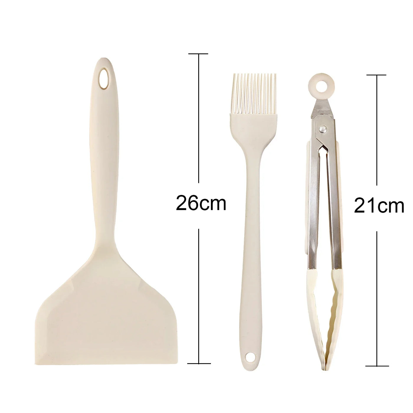 Silicone Cooking Utensils Non-stick Kitchenware Tools Spatula Ladle Egg Beaters Shovel Soup Butter Scraper Kitchen Cookware