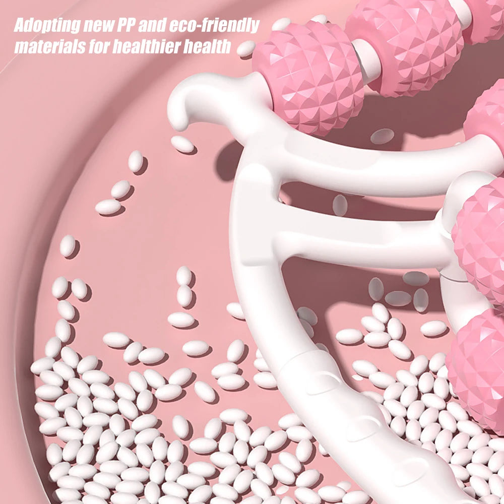 Leg Massager Multi-functional 12 Wheels Full-coverage Massage Roller for Arm Waist Leg Muscle Relaxation Manual Massage Machine