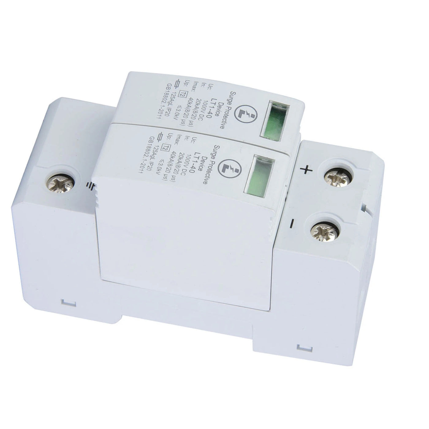2P 40KA Surge Protective Device DC Photovoltaic Lightning Tele Protector Low Voltage Arrester 1000V