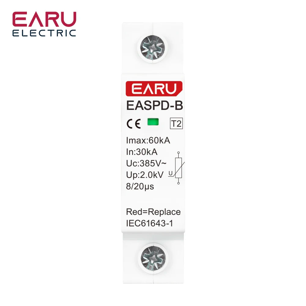 SPD Surge Protector Device Arrester Low Voltage House Surge Voltage Protection for AC Power 1P 2P 3P 4P 20KA-40KA 30KA-60KA