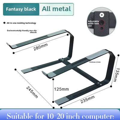 Laptop Stand for Desk Metal Computer Riser Heavy Stable Holder Ergonomic Laptops Elevator for 12-17.3 Inches Notebook Computer