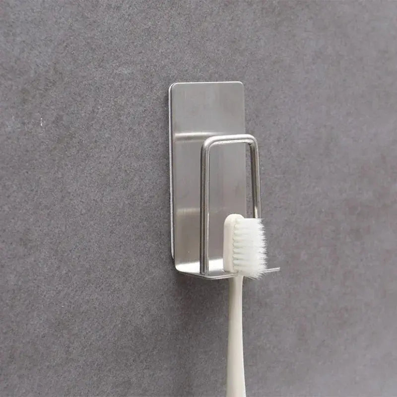 Stainless steel toothbrush holder wall mounted adhesive - Smart Nest Gadgets