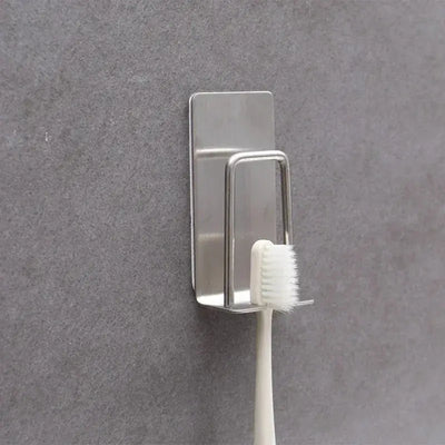 Stainless steel toothbrush holder wall mounted adhesive - Smart Nest Gadgets