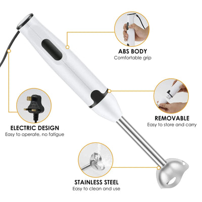 Immersion Blender Household Handheld Immersion Blender Multifunctional Electric Stick Blender for Soup Smoothie Sauce Juice Smart Nest Gadgets