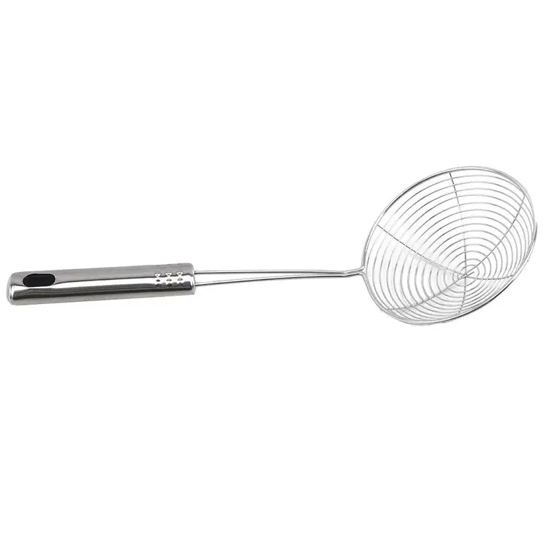 Stainless Steel Skimmer Solid Spider Strainer Ladle Stainless Steel Kitchen Utensil Tool French Fries Fish Frying Utensil Smart Nest Gadgets