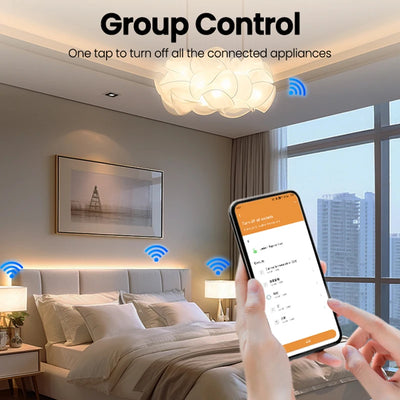 16A Smart Plug with Bluetooth App Control Power Monitoring Timer Countdown Group Voice Control PowerOff Memory Works with Alexa