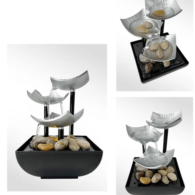 Office Home  Decoration Water Fountain Indoor Waterfall for Interior Decoration Office Home Tabletop Feng Shui Water Landscape