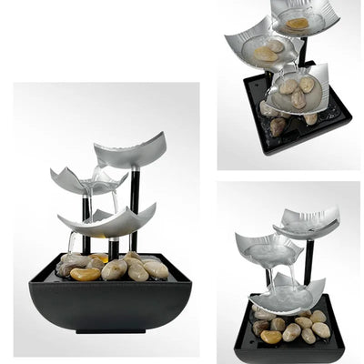 Office Home  Decoration Water Fountain Indoor Waterfall for Interior Decoration Office Home Tabletop Feng Shui Water Landscape