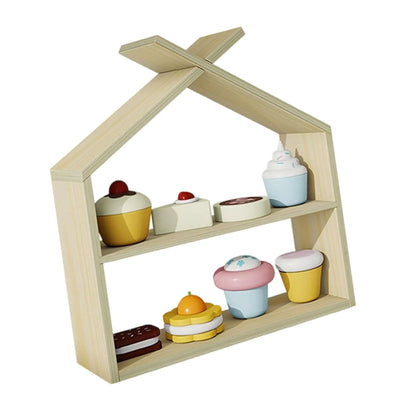 Kitchen Play Foods Toys Kids Role Play Storage Rack Boys Girls Play House