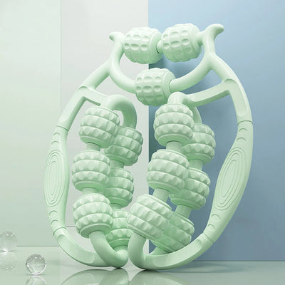 Leg Massager Multi-functional 12 Wheels Full-coverage Massage Roller for Arm Waist Leg Muscle Relaxation Manual Massage Machine