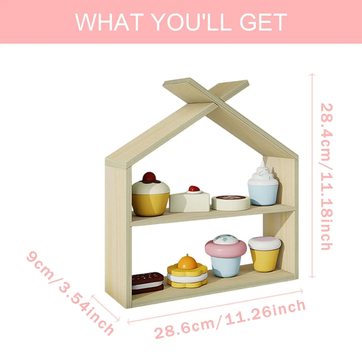 Kitchen Play Foods Toys Kids Role Play Storage Rack Boys Girls Play House