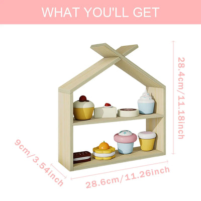 Kitchen Play Foods Toys Kids Role Play Storage Rack Boys Girls Play House