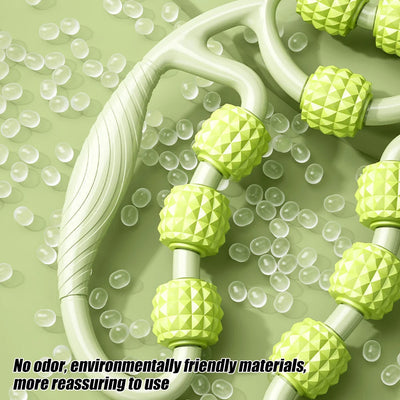 Leg Massager Multi-functional 12 Wheels Full-coverage Massage Roller for Arm Waist Leg Muscle Relaxation Manual Massage Machine