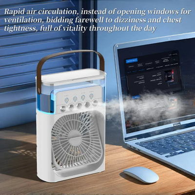Spray fan portable household three in one small air cooler - Smart Nest Gadgets
