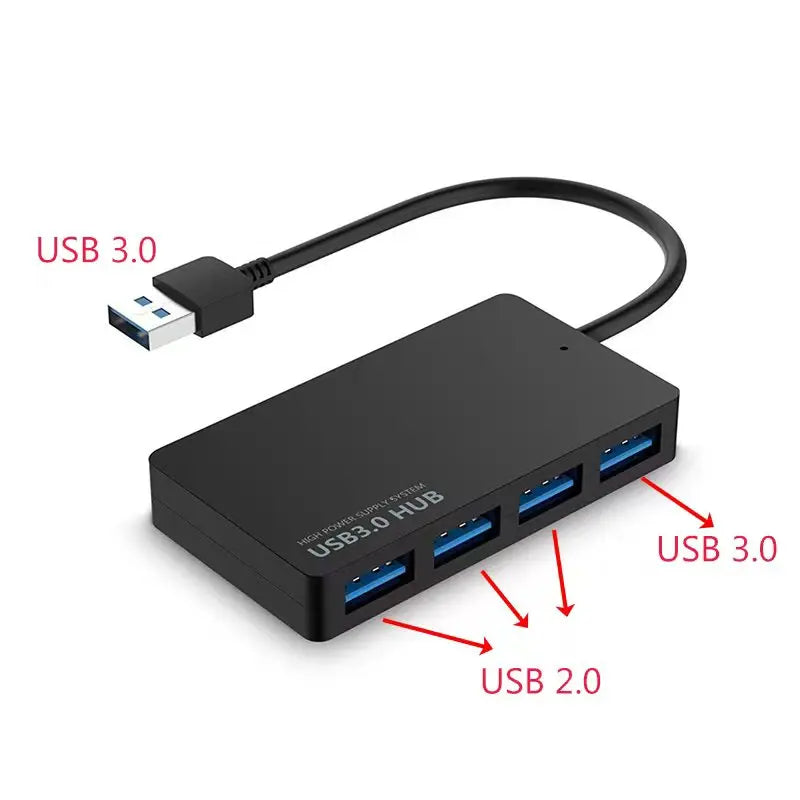 USB HUB 3.0 Adapter USB 3.0 HUB Extender 4 Ports Docking Station High Speed Date Transfer for Pc Laptop Accessories USB Splitter