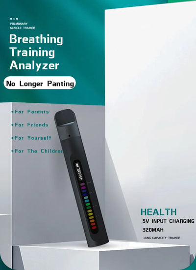 Smart Breathing Trainer, Breathing Exercise Device with Breath Monitor App to Strengthen Breathing Muscles