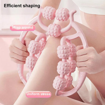 Leg Massager Multi-functional 12 Wheels Full-coverage Massage Roller for Arm Waist Leg Muscle Relaxation Manual Massage Machine