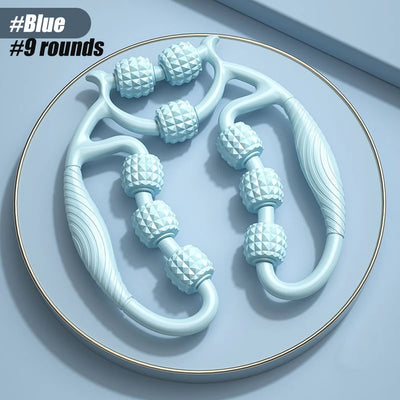 Leg Massager Multi-functional 12 Wheels Full-coverage Massage Roller for Arm Waist Leg Muscle Relaxation Manual Massage Machine