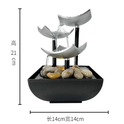 Office Home  Decoration Water Fountain Indoor Waterfall for Interior Decoration Office Home Tabletop Feng Shui Water Landscape