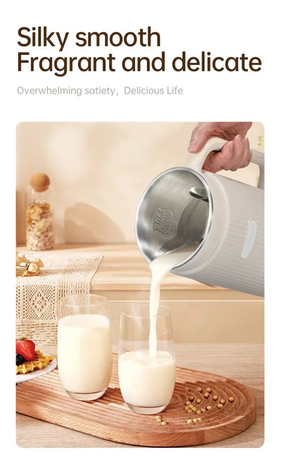 Soy Milk Machine Electric Juicer Blender Mixer Soybean Milk Maker Wall Breaking Machine 10-leaf Blade Breakfast Machine
