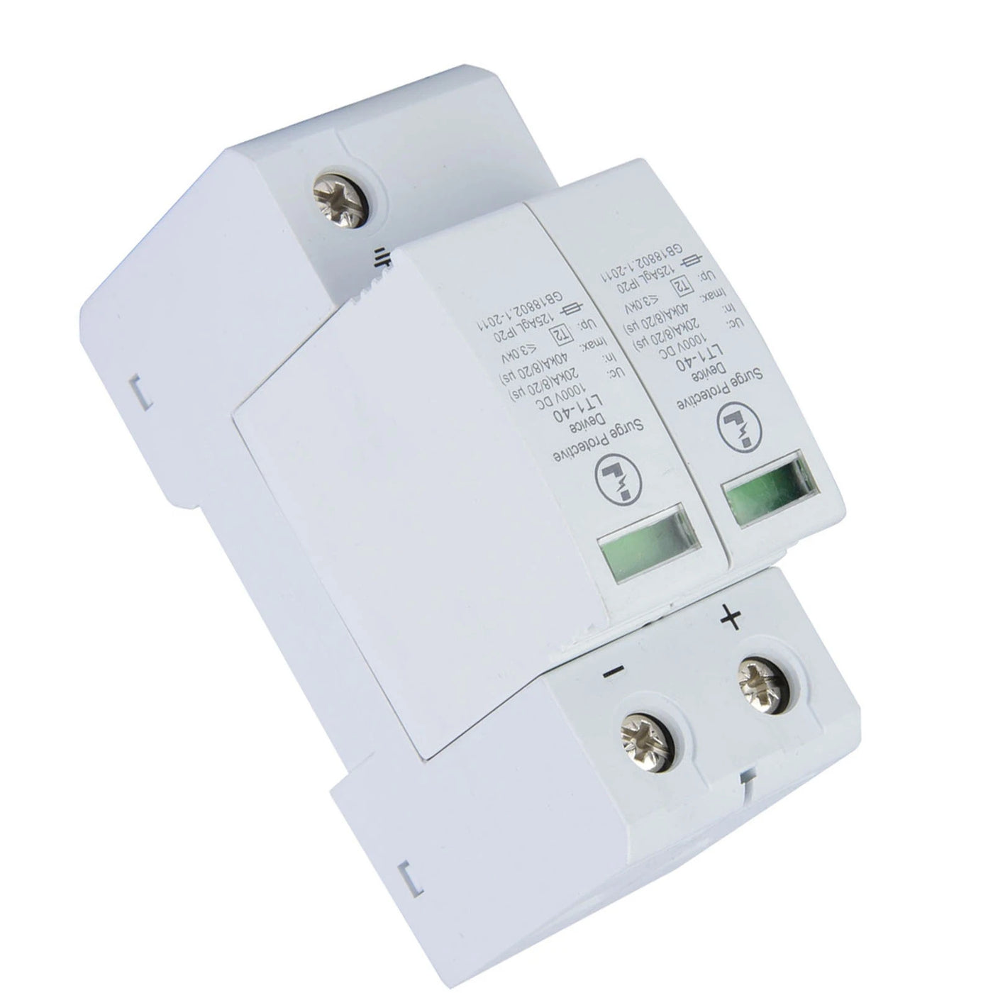 2P 40KA Surge Protective Device DC Photovoltaic Lightning Tele Protector Low Voltage Arrester 1000V