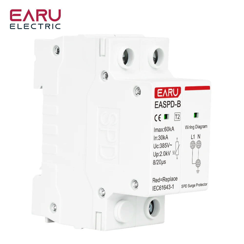 SPD Surge Protector Device Arrester Low Voltage House Surge Voltage Protection for AC Power 1P 2P 3P 4P 20KA-40KA 30KA-60KA