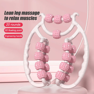 Leg Massager Multi-functional 12 Wheels Full-coverage Massage Roller for Arm Waist Leg Muscle Relaxation Manual Massage Machine
