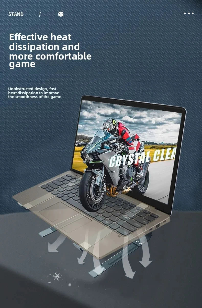 Laptop Stand for Desk Metal Computer Riser Heavy Stable Holder Ergonomic Laptops Elevator for 12-17.3 Inches Notebook Computer