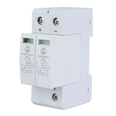2P 40KA Surge Protective Device DC Photovoltaic Lightning Tele Protector Low Voltage Arrester 1000V