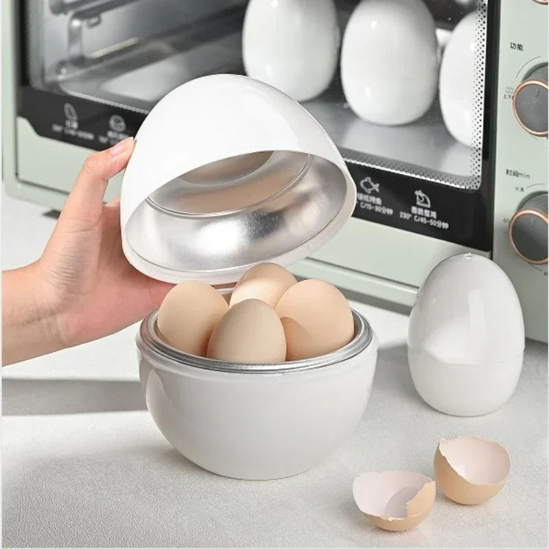 Microwave Egg Steamer Boiler Cooker Easy Quick 5 Minutes Hard or Soft Boiled Kitchen Cooking Tools Capacity for 4 Eggs