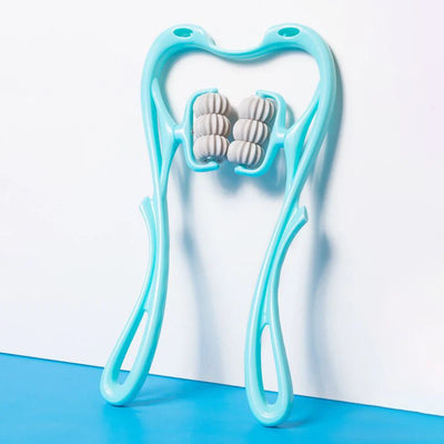 Cervical Neck Massager, Manual Neck Clamp Multifunctional Kneading Roller 6-Ball Shoulder And Neck Relaxation Massager