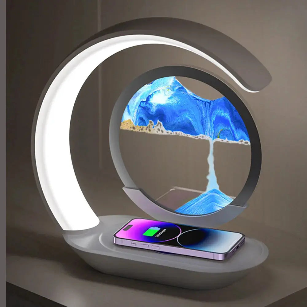 Quicksand Table Lamp Wireless Charging Desk Lamp - Smart Nest Gadgets