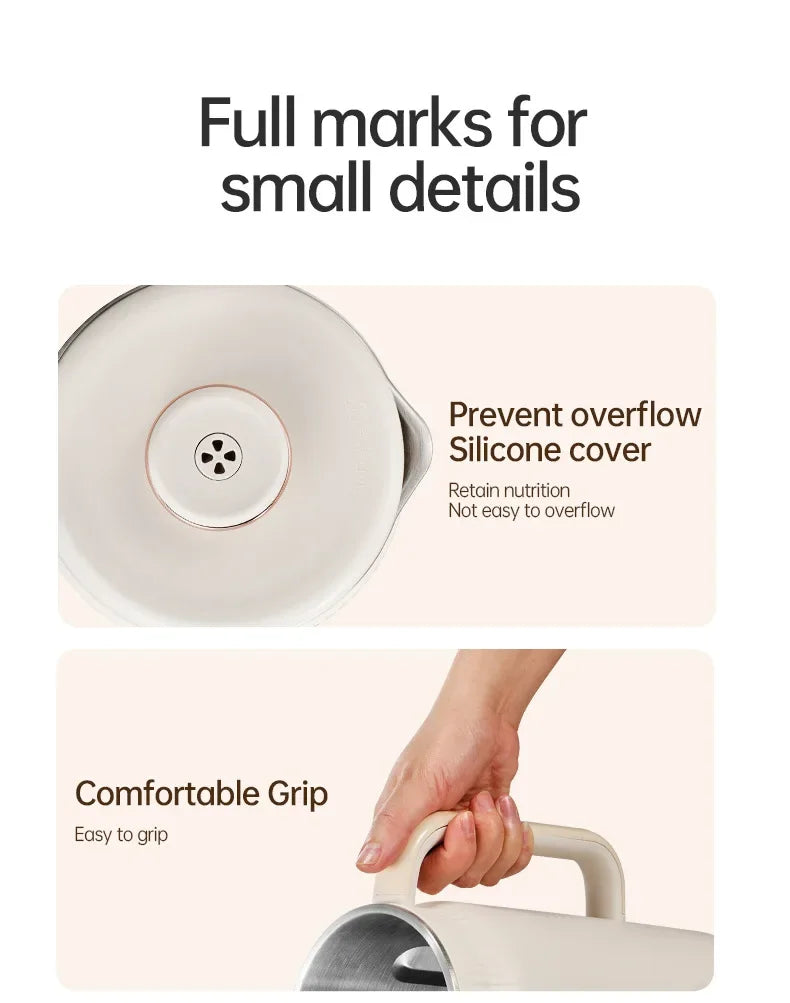 Soy Milk Machine Electric Juicer Blender Mixer Soybean Milk Maker Wall Breaking Machine 10-leaf Blade Breakfast Machine