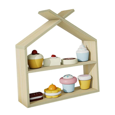 Kitchen Play Foods Toys Kids Role Play Storage Rack Boys Girls Play House