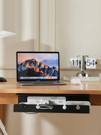 Cable Organizer, Under Desk Cable Management Tray, Socket Strip Holder, Wire Tamer for Office and Home