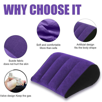 Inflatable Pillow Flocking Love Position Cushione Bed Wedge Furniture Sofa Night Games Couples Aid Pillows Husband And Wife