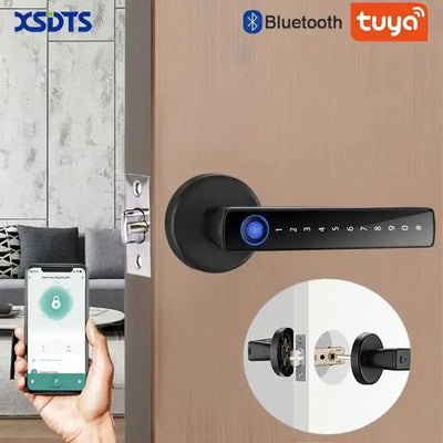 XSDTS Smart Door Lock Handle With Fingerprint Key - Smart Nest Gadgets