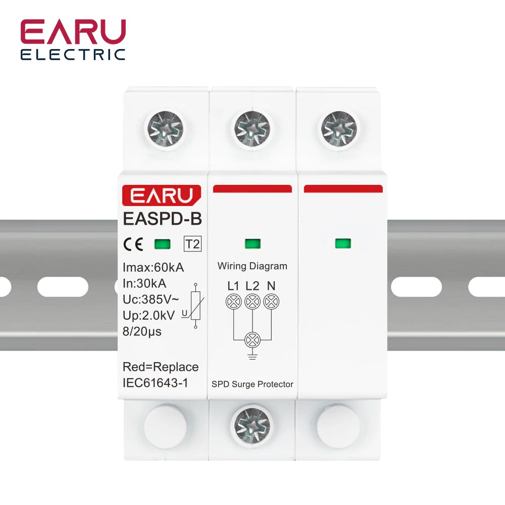 SPD Surge Protector Device Arrester Low Voltage House Surge Voltage Protection for AC Power 1P 2P 3P 4P 20KA-40KA 30KA-60KA