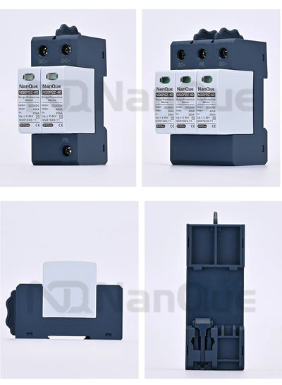 DC SPD 100V 250V 500V 800V 1000V Surge Arrester Protective Lightning Protector 20KA 40KA 60KA New Energy  DC Surge Protector