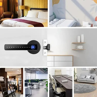 XSDTS Smart Door Lock Handle With Fingerprint Key - Smart Nest Gadgets