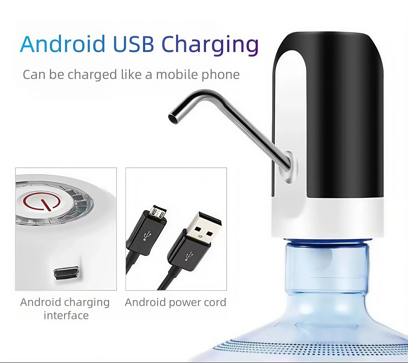 Water Bottle Pump Charging One Click Auto Switch - Smart Nest Gadgets