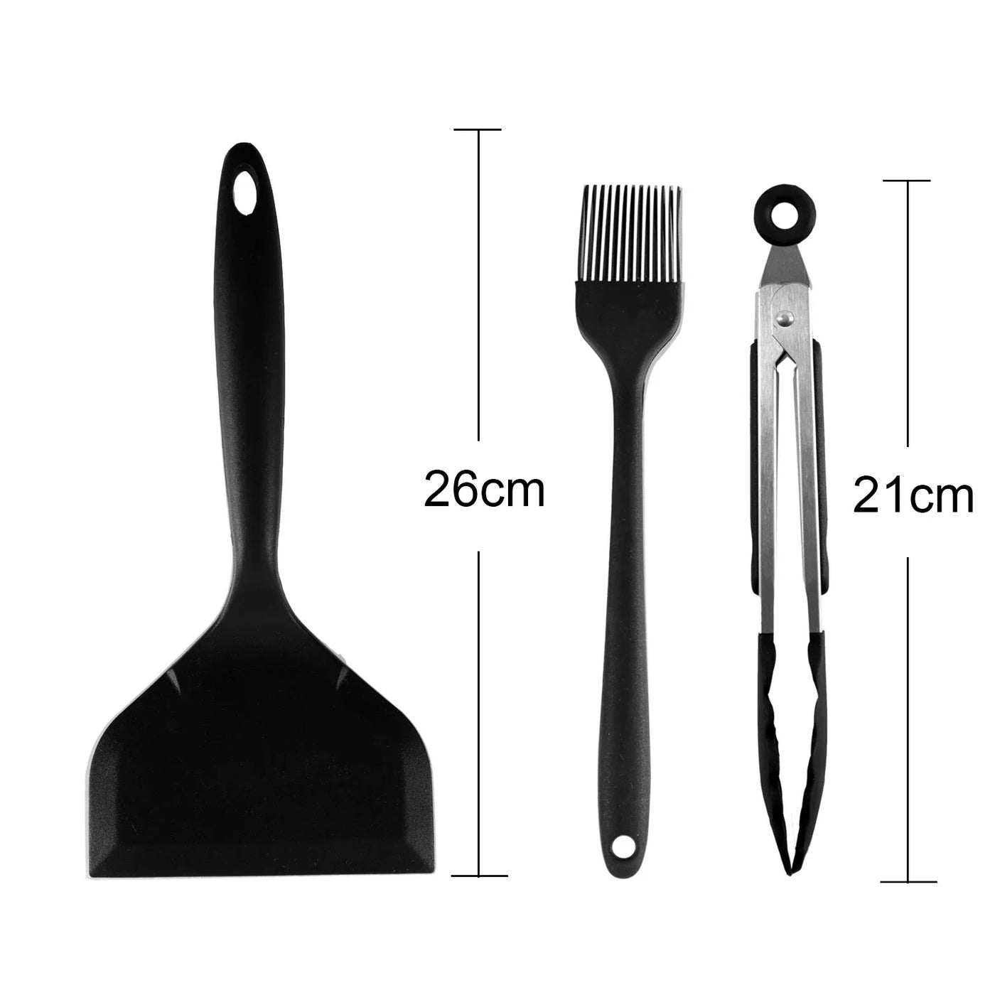 Silicone Cooking Utensils Non-stick Kitchenware Tools Spatula Ladle Egg Beaters Shovel Soup Butter Scraper Kitchen Cookware