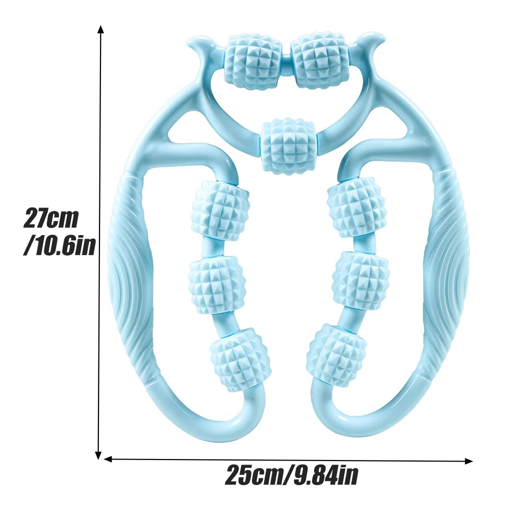 Leg Massager Multi-functional 12 Wheels Full-coverage Massage Roller for Arm Waist Leg Muscle Relaxation Manual Massage Machine