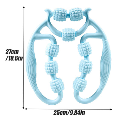 Leg Massager Multi-functional 12 Wheels Full-coverage Massage Roller for Arm Waist Leg Muscle Relaxation Manual Massage Machine